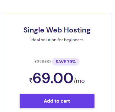 Single Web Hosting