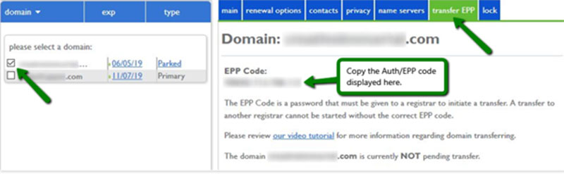 Obtain EPP Code