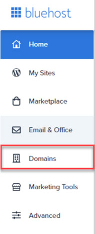 click on Domains.